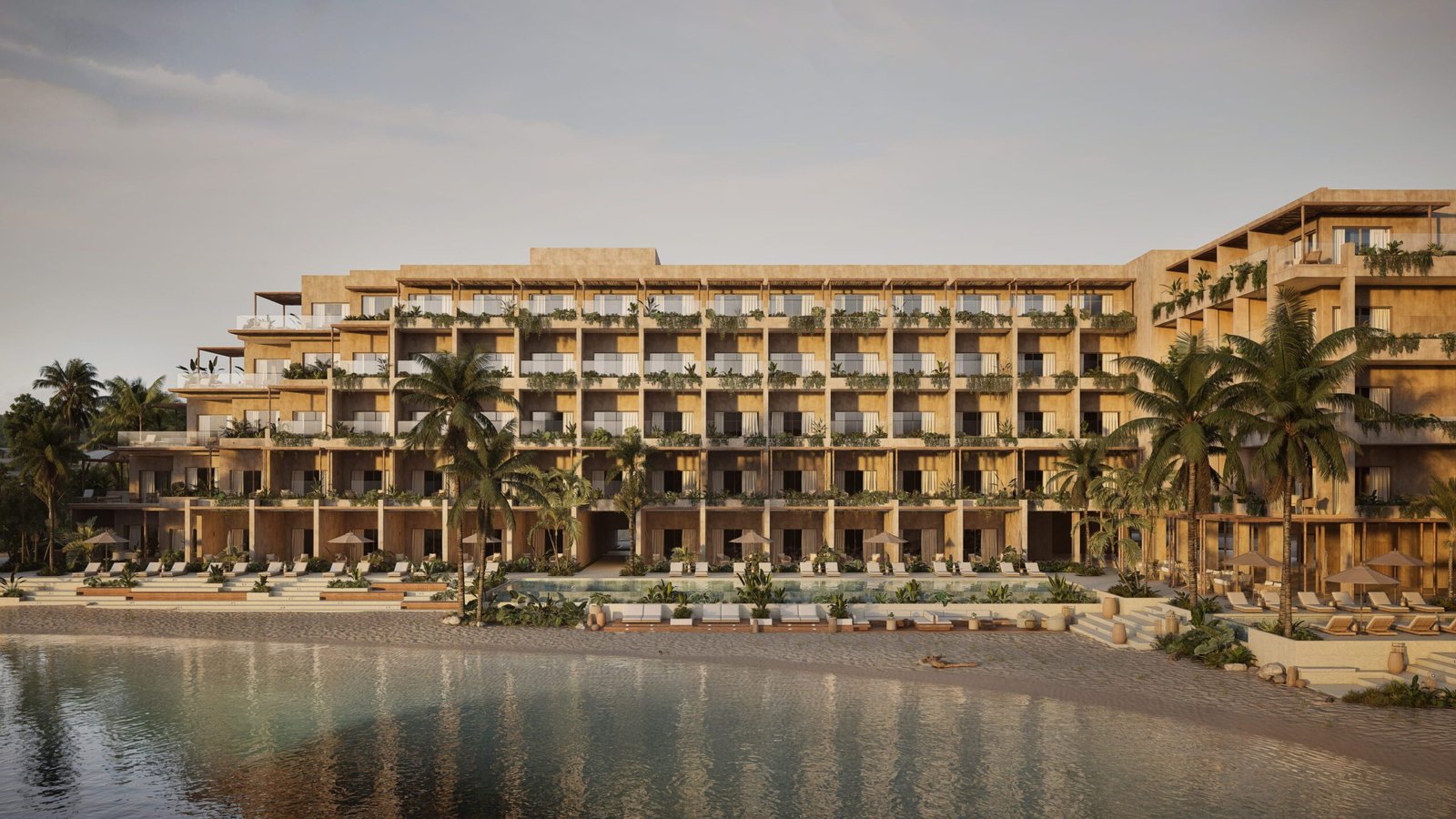 Lakeside façade — architectural rendering